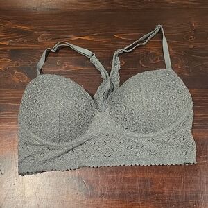 Victoria's Secret Green Lace Longline Bralette